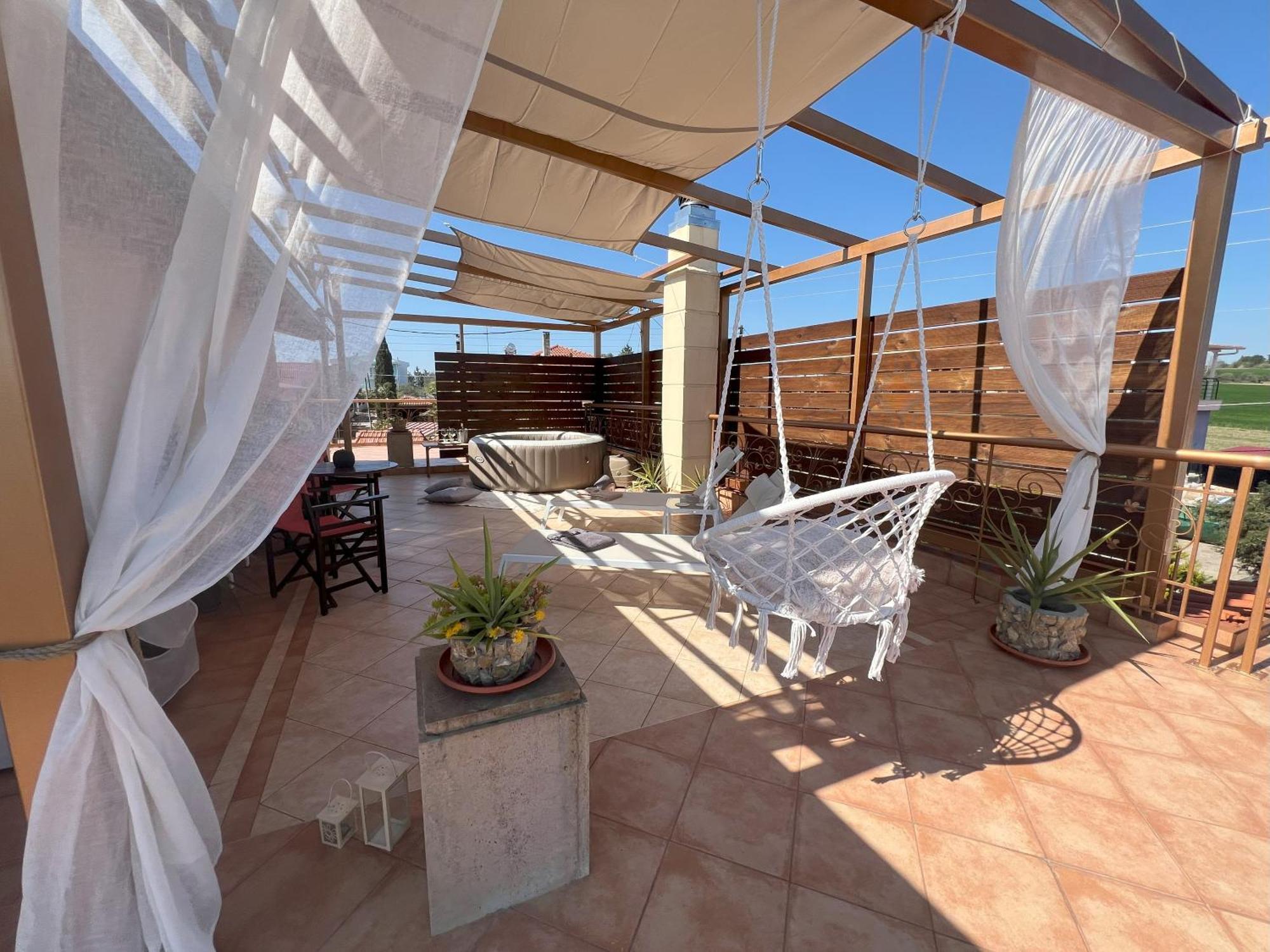 Ferienwohnung Doormat# Wait 'N Sea, Jacuzzi, Luxury Stone House Epanomi Exterior foto